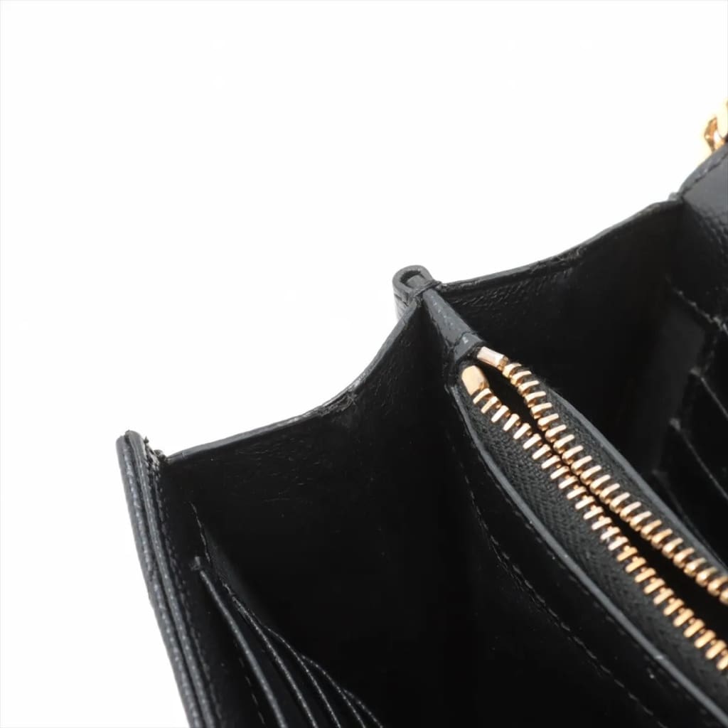 YSL Yves Saint Laurent Monogram Matelassé Envelope Wallet On Chain (MSRP $1600) - black / Leather / shoulder bag