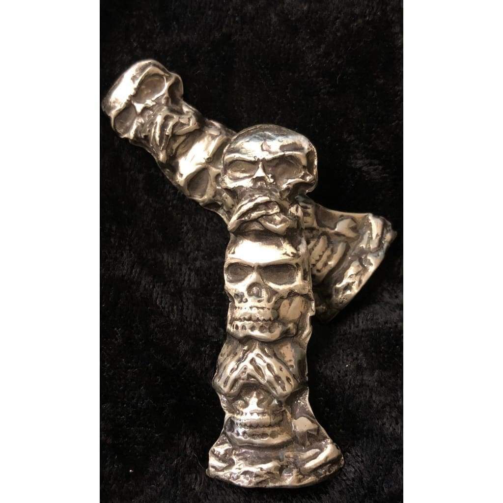 1.25 ozt MK BarZ Hear No Evil Speak No Evil Totem.999 FS Hand Poured