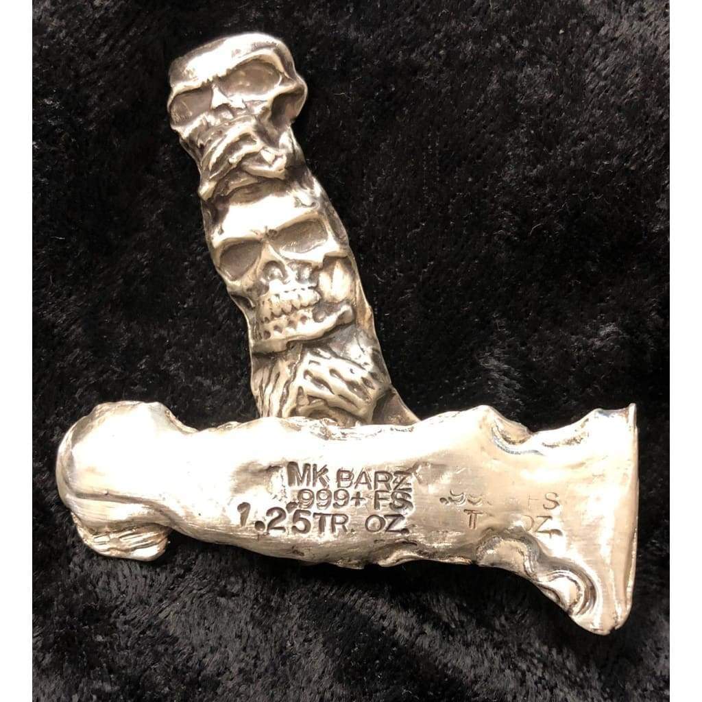 1.25 ozt MK BarZ Hear No Evil Speak No Evil Totem.999 FS Hand Poured