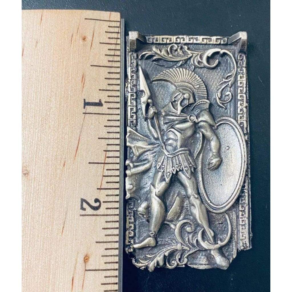 1.6 Oz MK BarZ  "Spartan Warrior" Sand Cast Art High Relief .999 Fine Silver - MK BARZ AND BULLION
