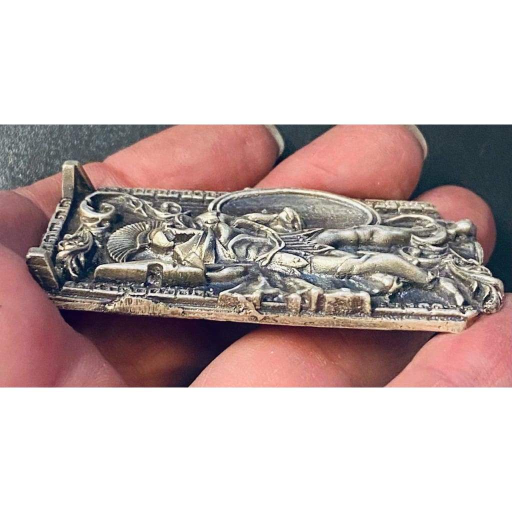 1.6 Oz MK BarZ  "Spartan Warrior" Sand Cast Art High Relief .999 Fine Silver - MK BARZ AND BULLION