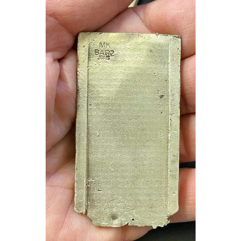 1.6 Oz MK BarZ  "Spartan Warrior" Sand Cast Art High Relief .999 Fine Silver - MK BARZ AND BULLION