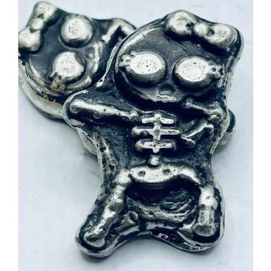 1.5 Oz MK BarZ Dancing Girl Skeleton Hand Poured.999 FS