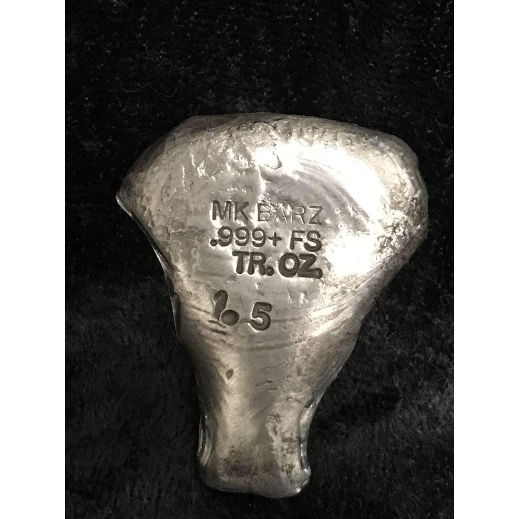 1.5 oz MK BarZ Elephant Custom Hand Poured Round.999FS
