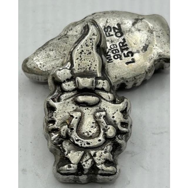 1.5 Oz MK BarZ Lucky Gnome Hand Poured.999 FS