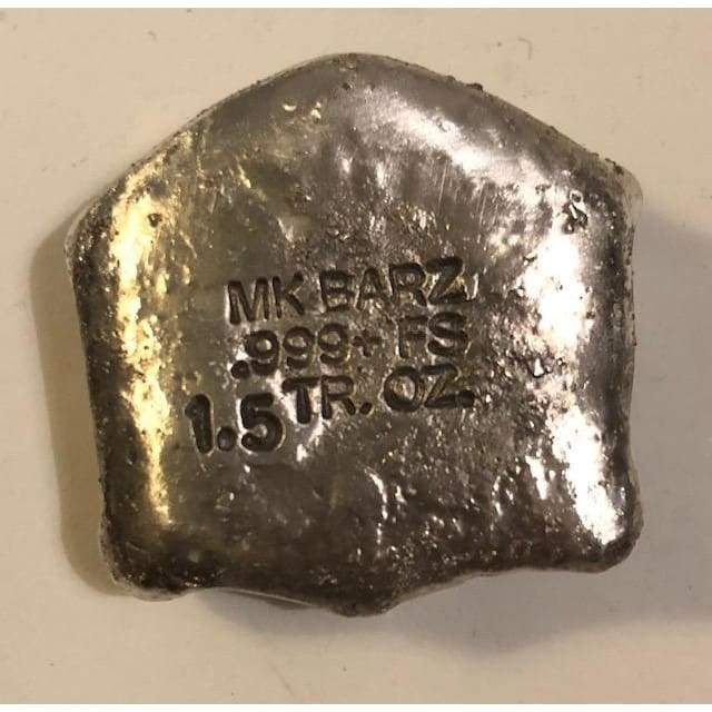 1.5 Oz  MK BarZ "Old Viking" Hand Poured .999 FS Bar - MK BARZ AND BULLION