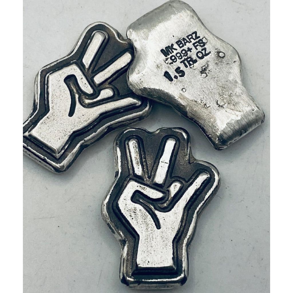 1.5 Ozt MK BarZ Fork ’Em Hand Poured.999 FS