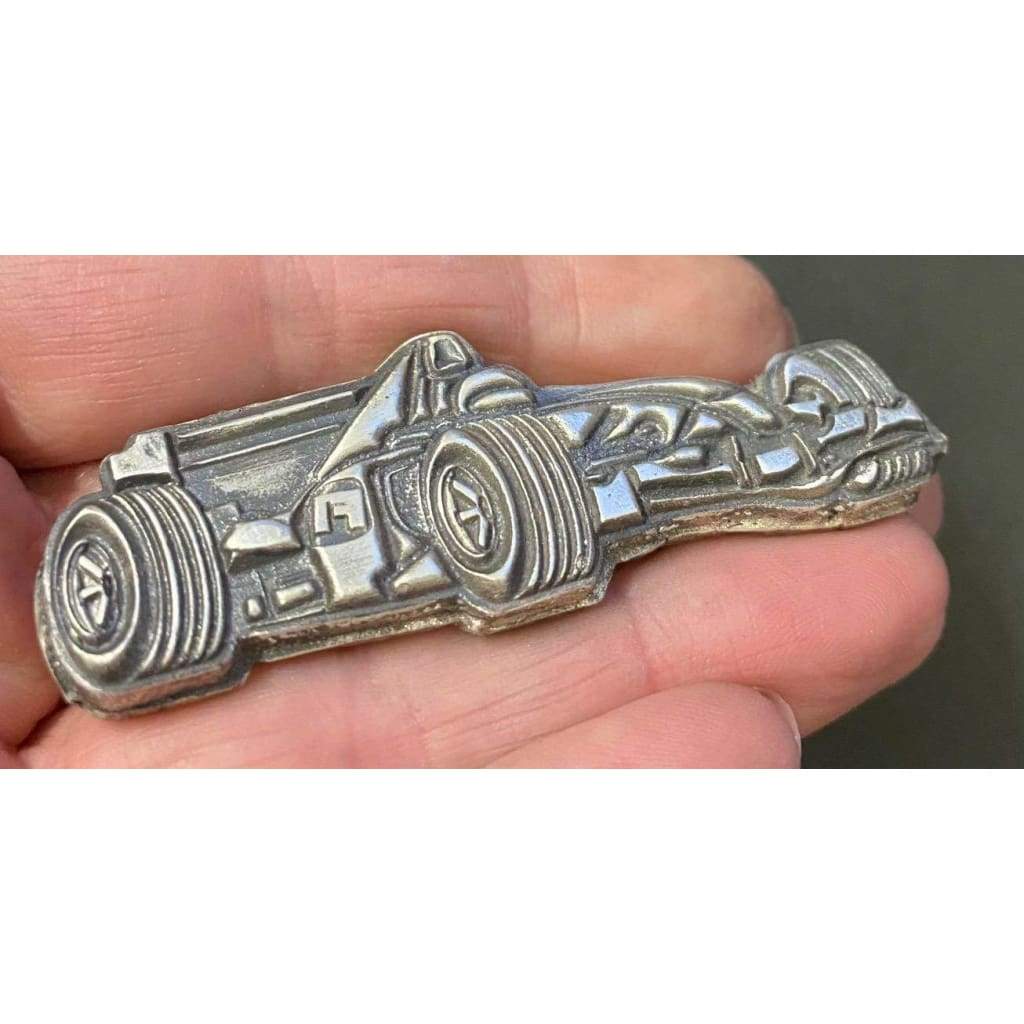 1.5 Troy Oz MK BarZ Race Car 2D Sand Cast Relief.999 FS