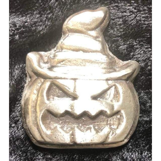 1.75 Troy Oz Mk BarZ Witches Jack O’ Lantern Hand Poured.999 FS
