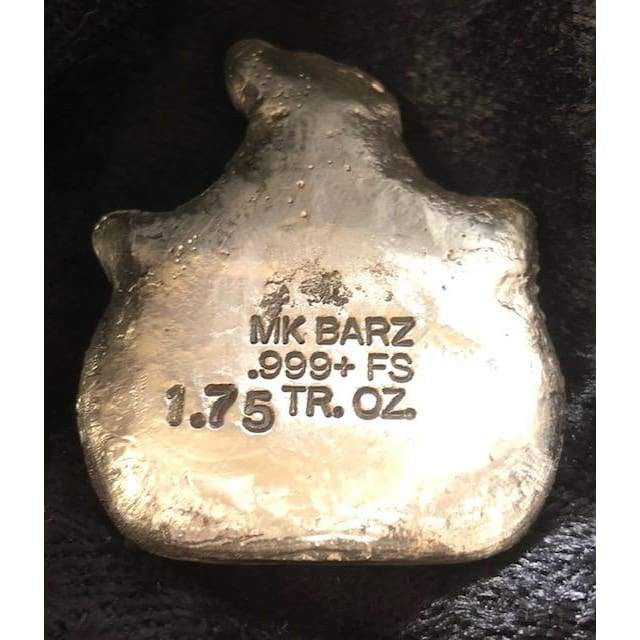 1.75 Troy Oz Mk BarZ "Witches Jack O' Lantern" Hand Poured .999 FS - MK BARZ AND BULLION