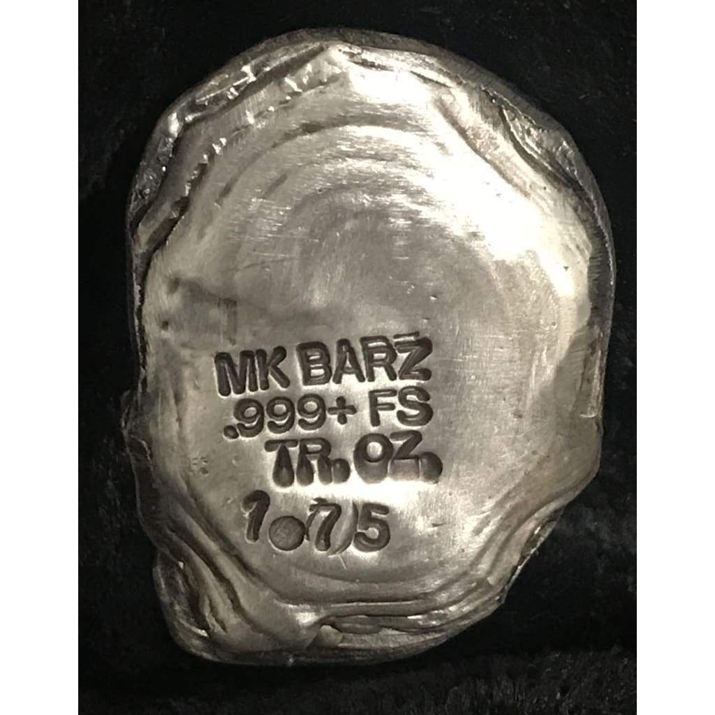 1.5 ozt MK BarZ Half Dead-1/2 Man & Skull.999 FS Hand Poured