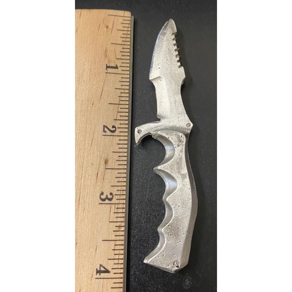 @1.85 Troy Oz MK BarZ 3D Tactical Bowie Knife 2 Part Sand Cast.999 FS