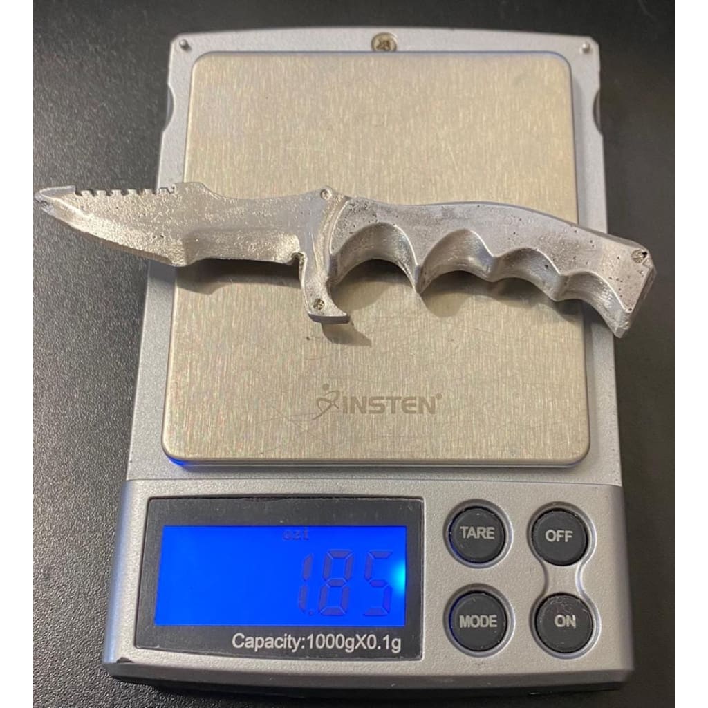 @1.85 Troy Oz MK BarZ 3D Tactical Bowie Knife 2 Part Sand Cast.999 FS