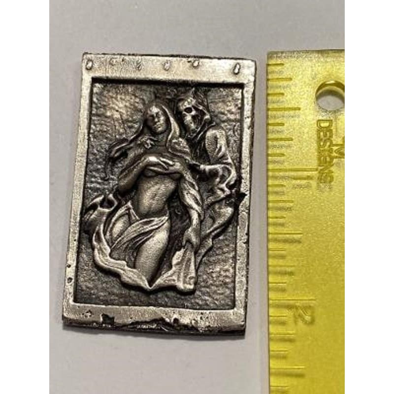 @1.86 Oz MK BarZ "Reapers Embrace"2D Framed Sand Cast Picture by Paul Abrams .999 FS - MK BARZ AND BULLION