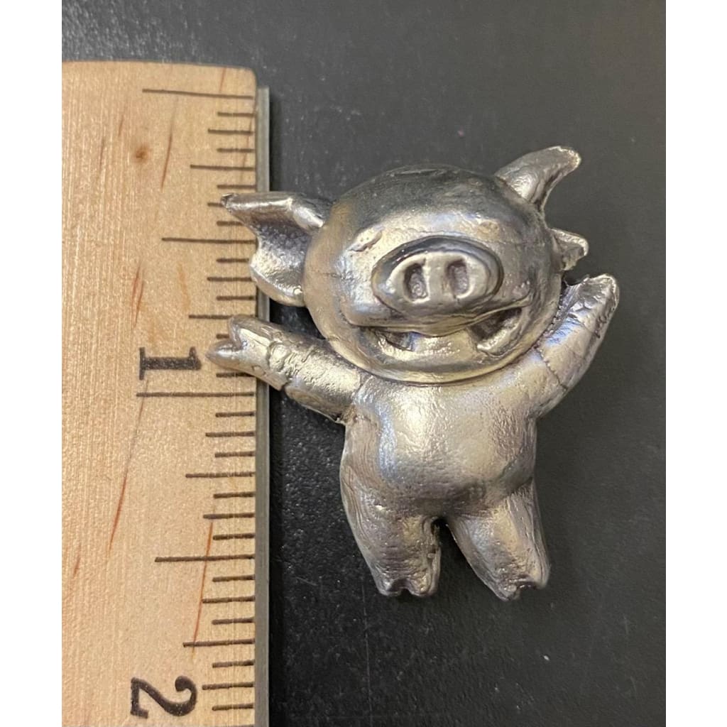 @1.87 Troy Oz MK BarZ Happy Pigglet! 3D Sand Cast Statue.999 FS