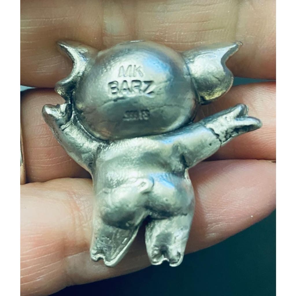 @1.87 Troy Oz MK BarZ Happy Pigglet! 3D Sand Cast Statue.999 FS