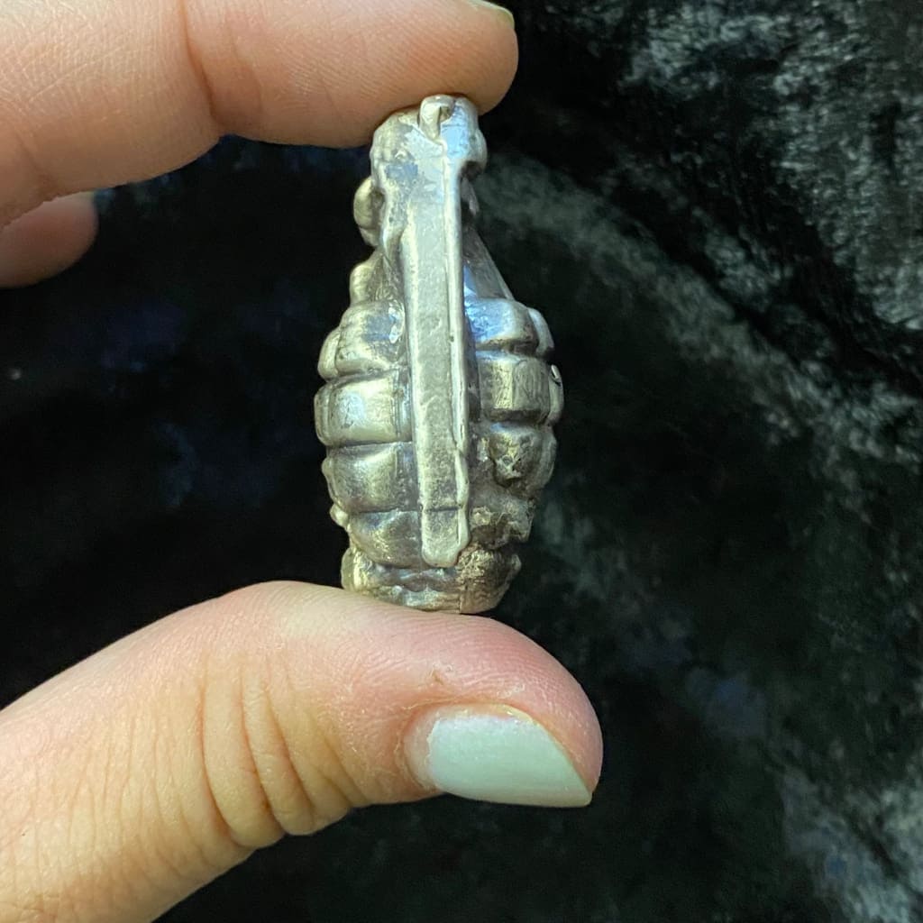 @1.9 Oz MK BarZ 3D Deadly Grenade Statue Hand Poured.999 FS Bar