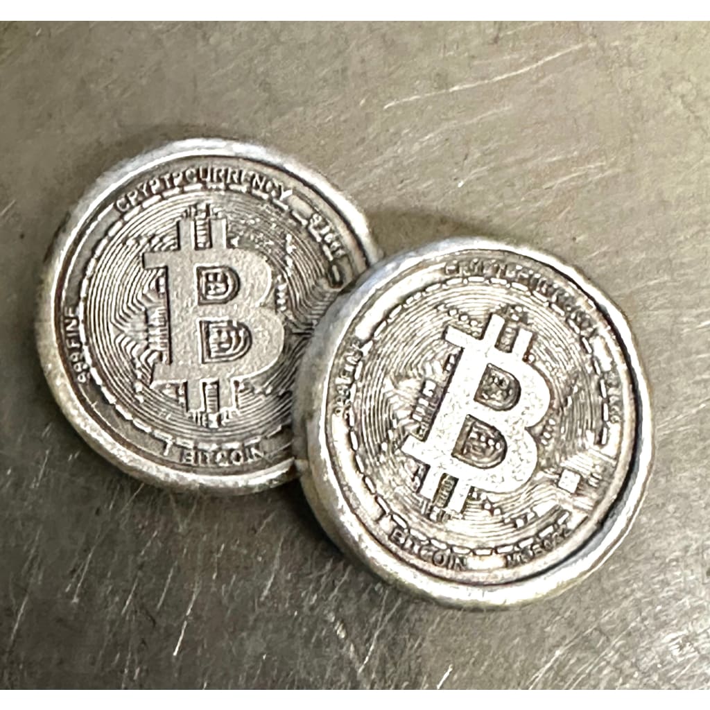 1 ozt..999 fine silver BITCOIN round