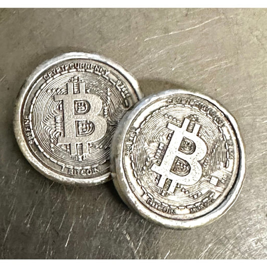 1 ozt..999 fine silver BITCOIN round