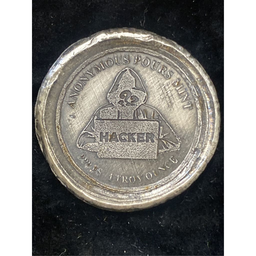 MK BARZ” Anonymous Pours Hacker “ round 999 FS 1 Troy ounce
