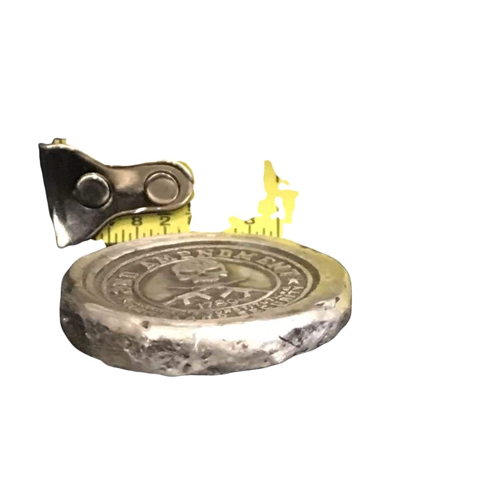 1 Oz MK BarZ Homeland Security-Punisher 2nd Amendment Rights Stamped.999 FS Round