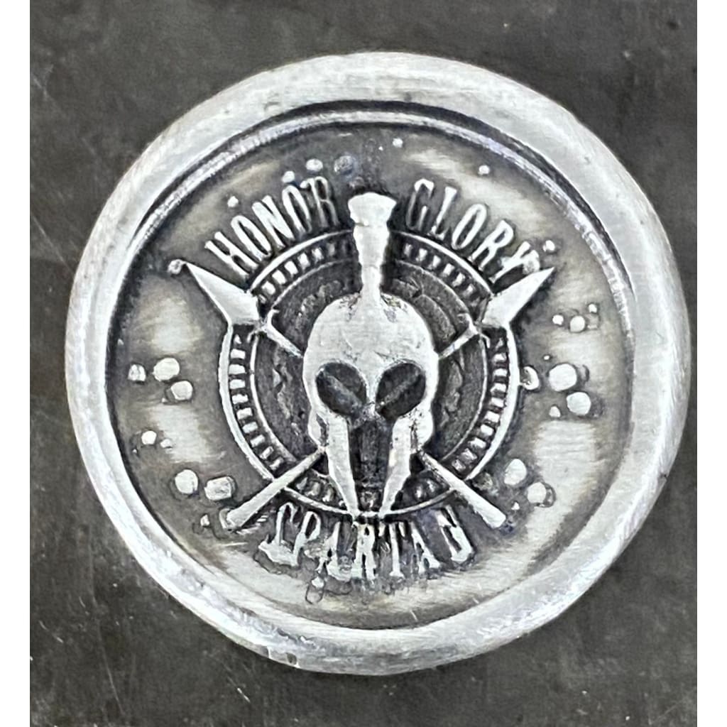 1 Oz MK BarZ Honor Glory Spartan! Hand Poured.999 FS