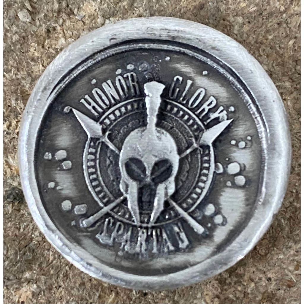 1 Oz MK BarZ Honor Glory Spartan! Hand Poured.999 FS
