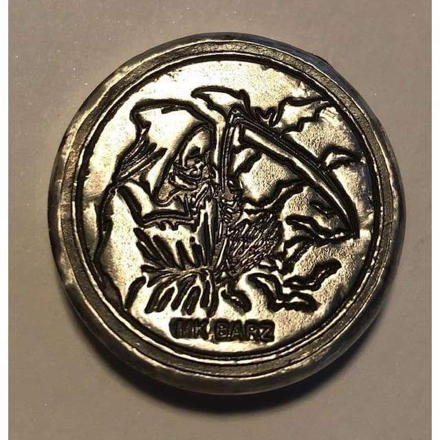 1 Oz MK BarZ Killer Reaper Stamped Round.999 FS