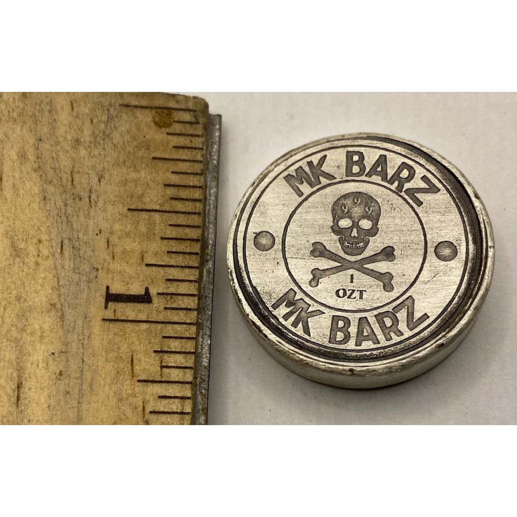 1 Oz MK BarZ We the People -Punisher Hand Poured & Stamped Round.999 FS