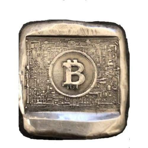 1 ozt.999 FS BITCOIN Square Stamped BAR - silver bullion