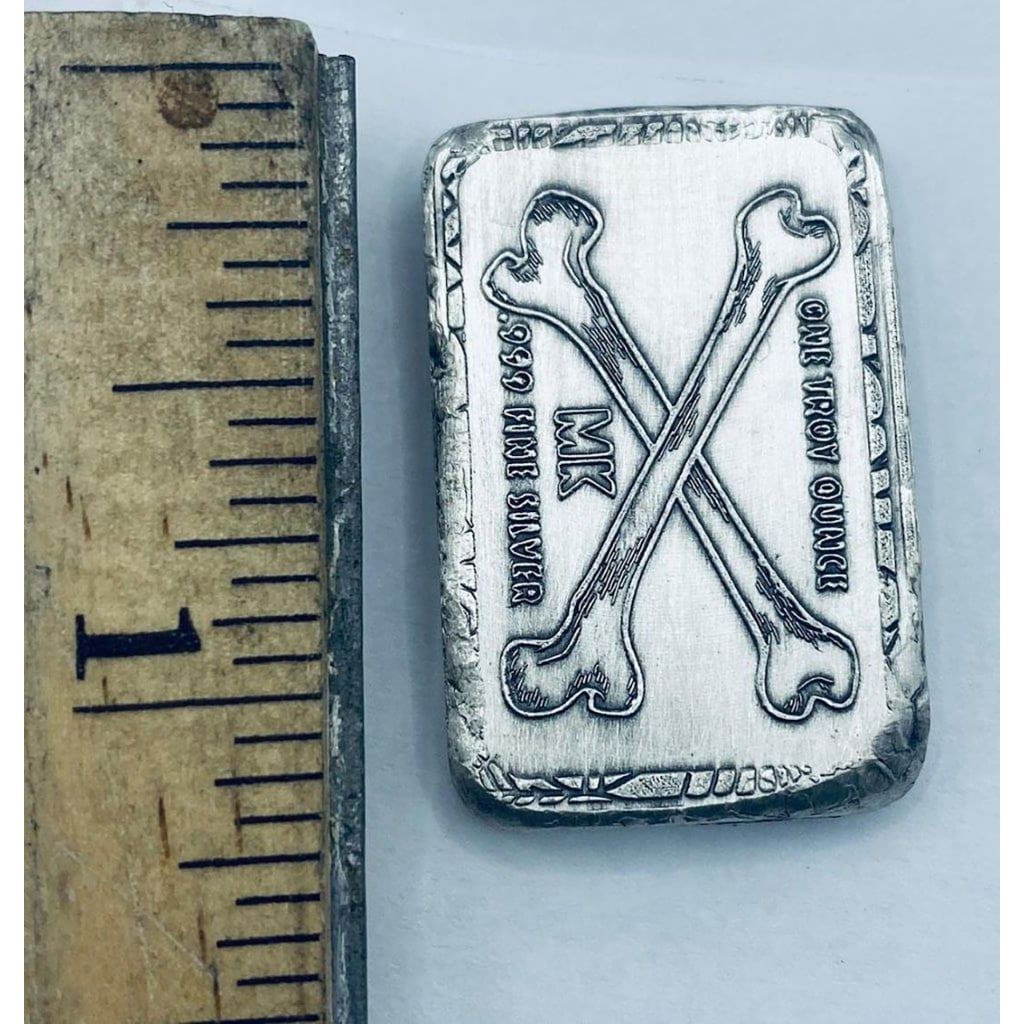 1 Ozt MK BarZ Gold Standard Mini Bar Stamped.999 Fine Silver - silver bullion