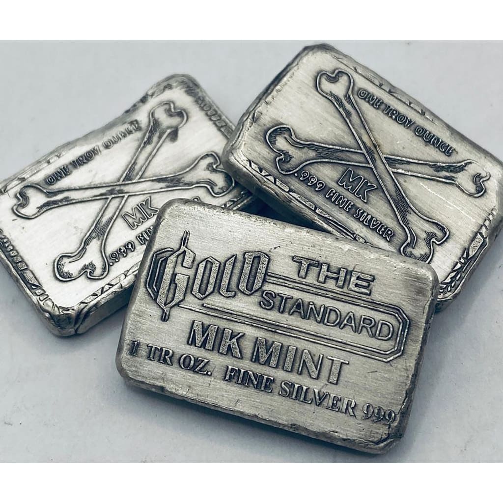 1 Ozt MK BarZ Gold Standard Mini Bar Stamped.999 Fine Silver - silver bullion