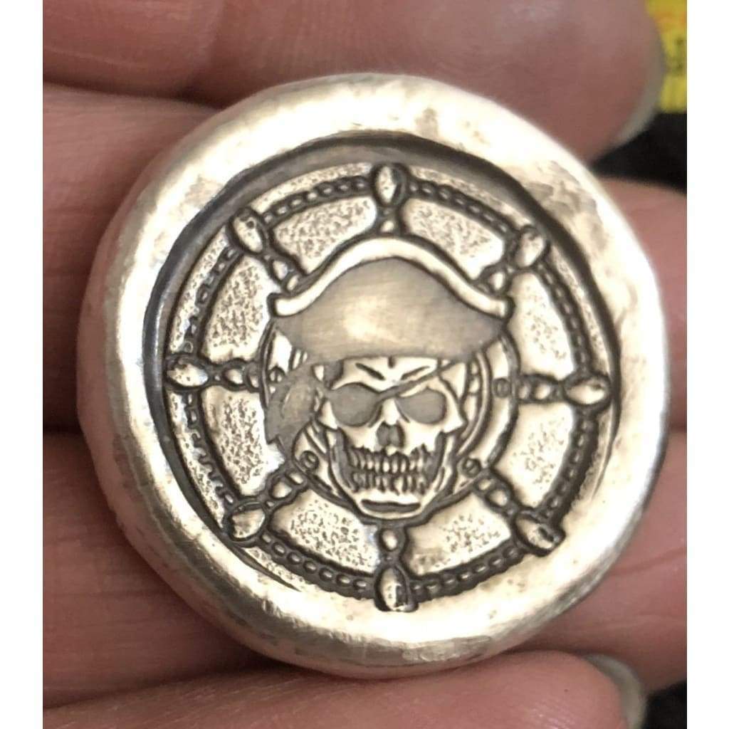 1 ozt MK BarZ MY SHIP MY WAY! Pirate Captain Stamped Round.999 FS