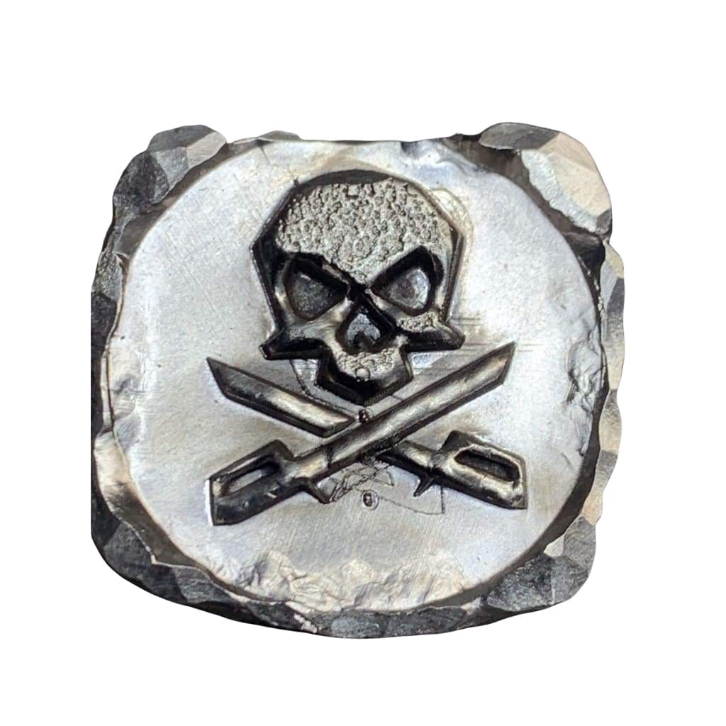 1 Ozt MK BarZ Silver Bar – Spider Skull Triangle Design, .999 Fine, Limited Edition