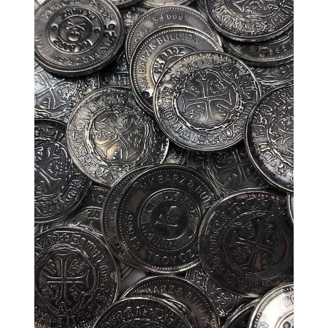 1 ozt MK BarZ Spanish doubloon Shipwreck Round.999 FS - silver bullion