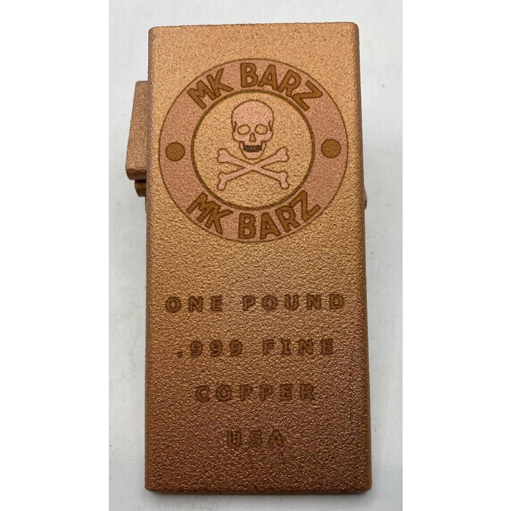 1 POUND MK BarZ Logo.999 Copper Weight Bar