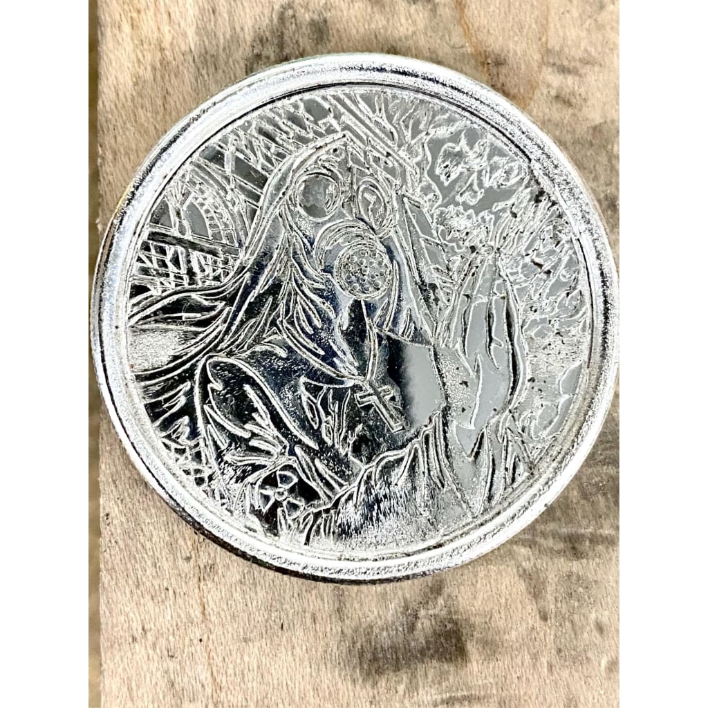 1 Troy ounce 999 fine silver gas mask girl pressed round