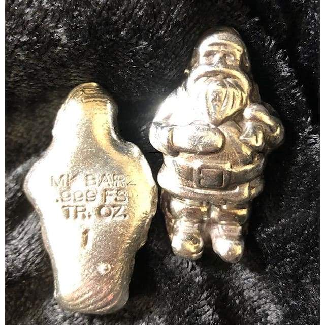 1 Troy Oz .999 Fine Silver "SANTA!!!!!!" - MK BARZ AND BULLION