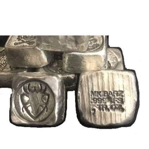 1 Troy Oz. Dragon Head Stamped Cube.999 Fine Silver