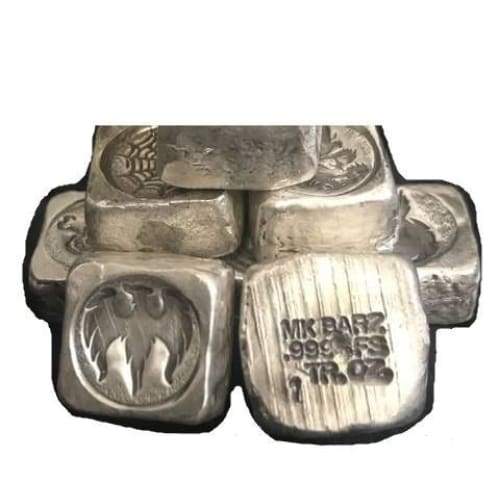 1 Troy Oz. "Flying Phoenix" Stamped Cube .999 Fine Silver - MK BARZ AND BULLION