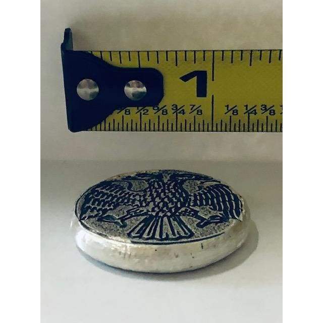 1 Troy Oz. MK BarZ Double Headed Eagle Reverse Stamped Round.999 Fine Silver