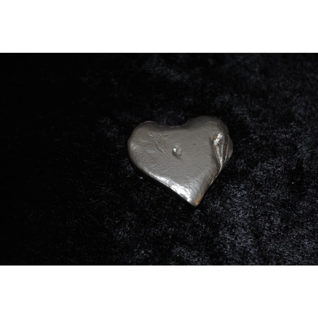 1 Troy Oz. MK BarZ High Shine Heart Stamped.999 Fine Silver