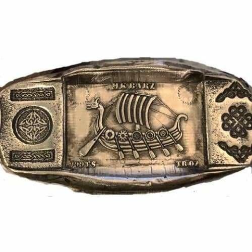 1 Troy Oz. MK BarZ “The Siege” Viking Long Ship.999 FS