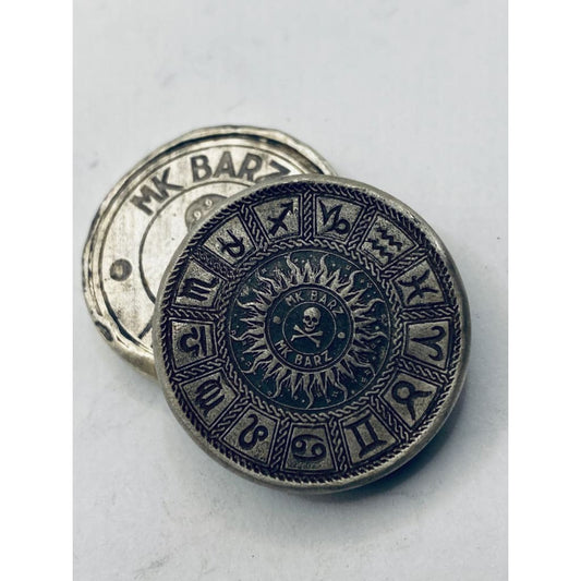 1 Troy Oz MK BarZ Zodiac Stamped Round.999 FS