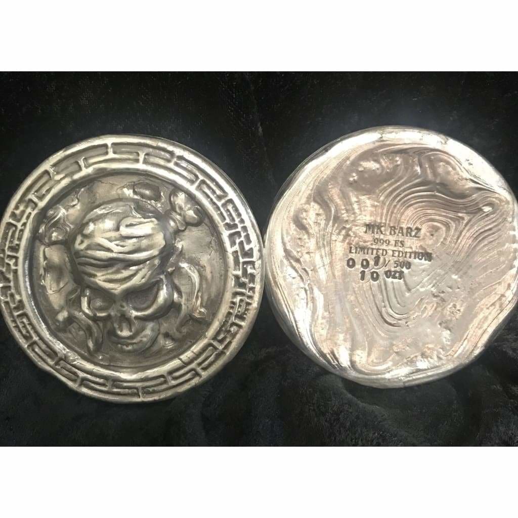 10 oz MK BarZ Buried Treasure- Shipwreck Pirate Hand Poured Round.999FS