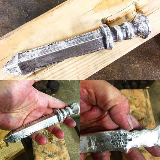 10 ozt MK BarZ Gladiators Sword Sand Cast.999 FS