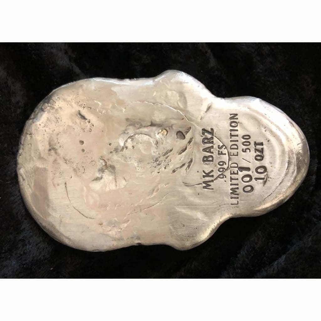 10 ozt MK BarZ Vexed Skull.999 FS LTD