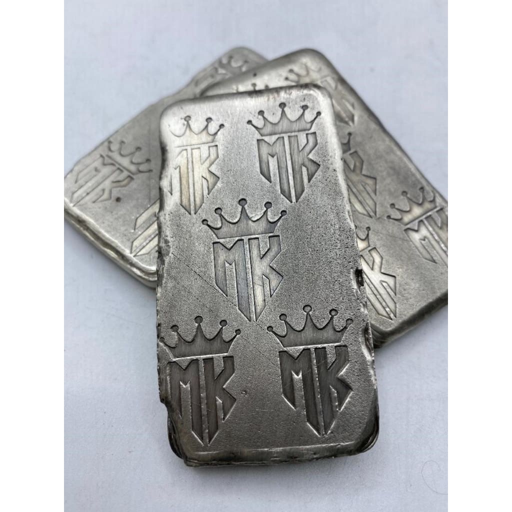 10 Ozt MK BarZ Viking Ship Monogrammed Back Weight Bar.999 Fine Silver