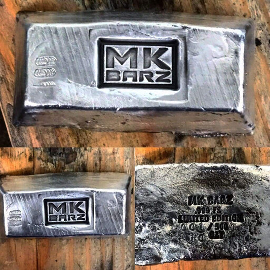 10 ozt MK CLASSIC BARZ Stamped.999 FS LTD