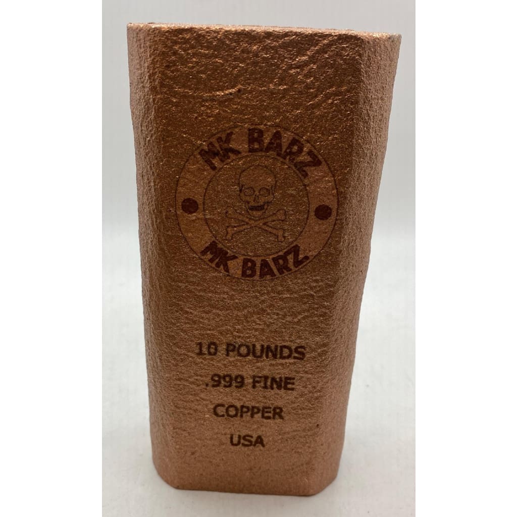 10 POUND MK BarZ Logo.999 Copper Weight Bar